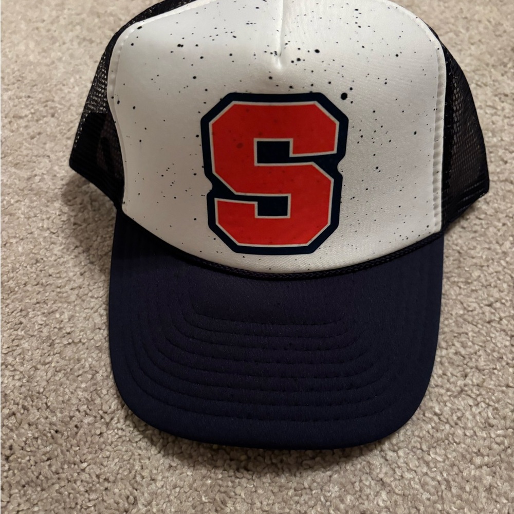 Syracuse Navy and White Trucker Hat